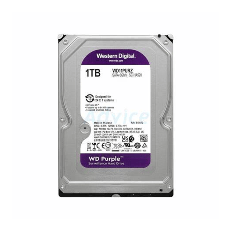 هارد WD Purple 1TB SATA 3.5″ داخلي - 3