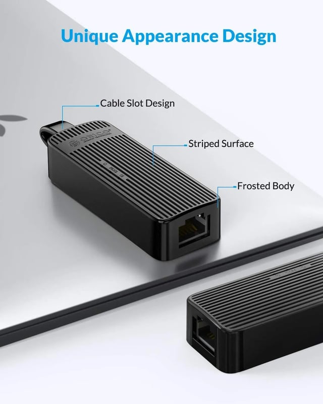 محول Orico UTK-U3 USB 3.0 إلى Gigabit Ethernet أسود - 3