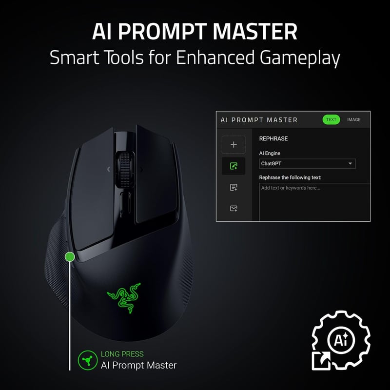 ماوس Razer Basilisk Mobile لاسلكي للألعاب 18K DPI - 8