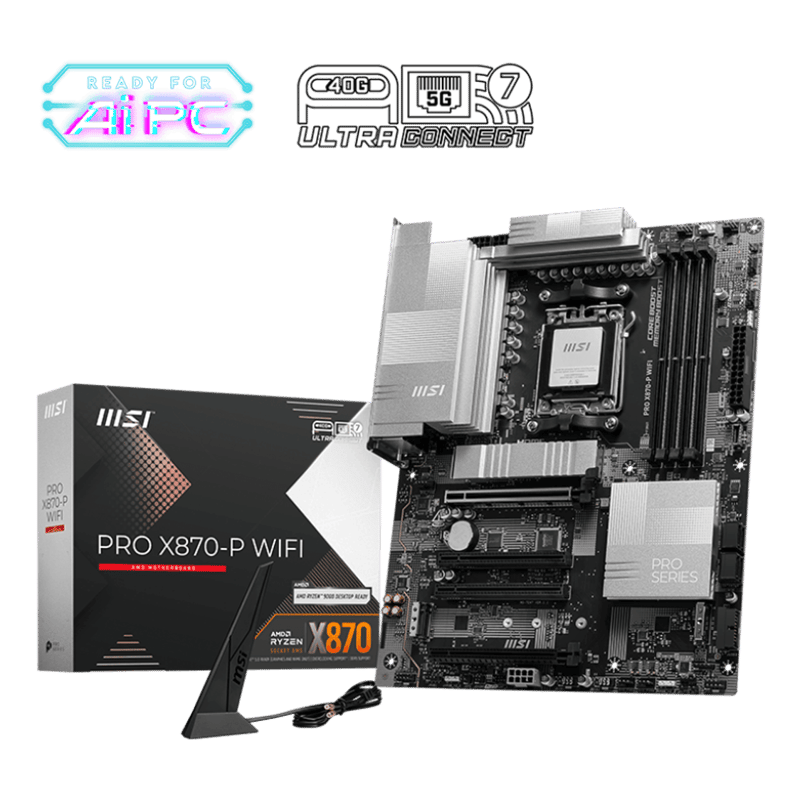 MSI PRO X870-P Silver WiFi AM5 ATX Motherboard - 6
