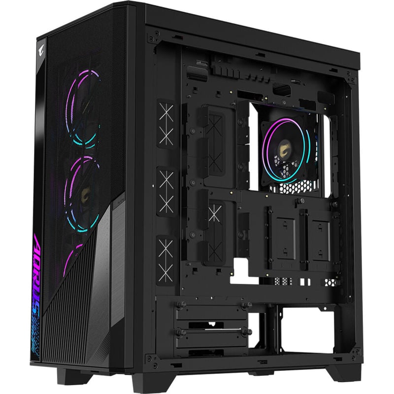 كيس Gigabyte Aorus Mid-Tower E-ATX زجاج مقوى مراوح ARGB - 6