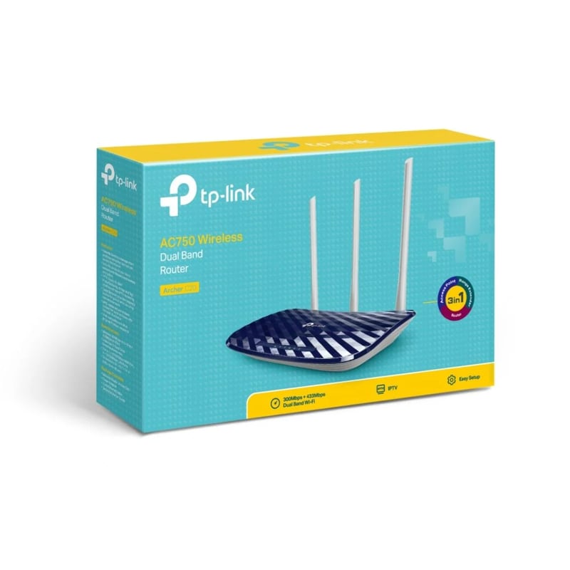 راوتر TP-Link Archer C20 AC750 WiFi 5 Dual-Band - 1