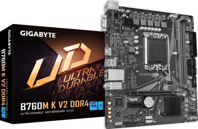 مذربورد جيجابايت B760M K V2 DDR4 لمعالجات LGA 1700 مقاس Micro-ATX - 1
