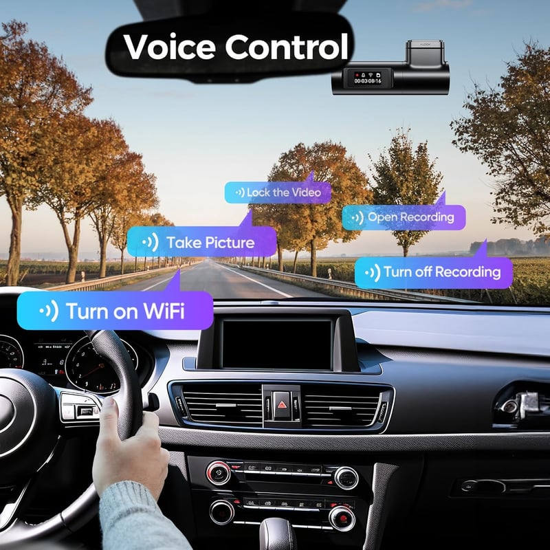 Lingdu D500 4K Smart Dash Cam 1-Channel - 8