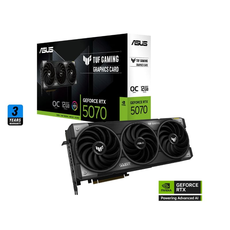 كارت شاشة ASUS TUF Gaming GeForce RTX 5070 12GB GDDR7 OC Edition - 9