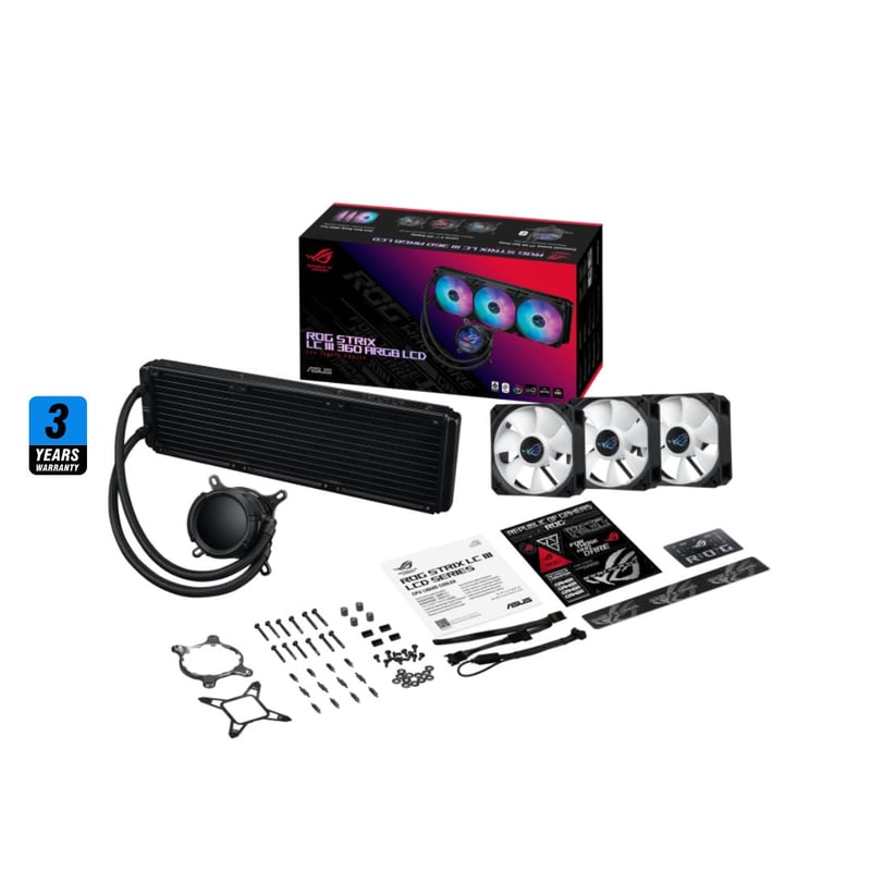 ASUS ROG Strix AIO Liquid Cooler 360mm ARGB Black - 7