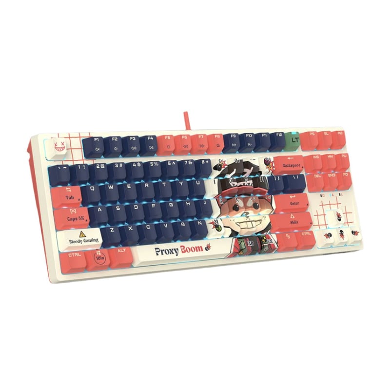 Bloody x Savage Impact AT87 Alpha Optical Switch Performance Keyboard - Adjustable Actuation Point, Gaming PBT Keycaps, Stealth Quiet Typing, TKL - Proxy Boom - 22