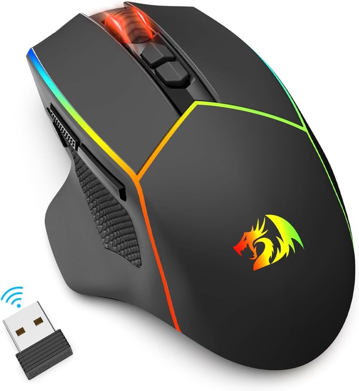 Redragon M814 RGB-Pro Gaming Mouse 8000 DPI Dual-Mode - 3