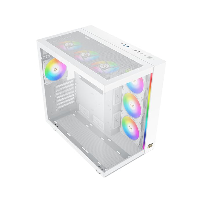 XIGMATEK Aqua Ultra Air Mid-Tower ATX Case White Tempered Glass - 8