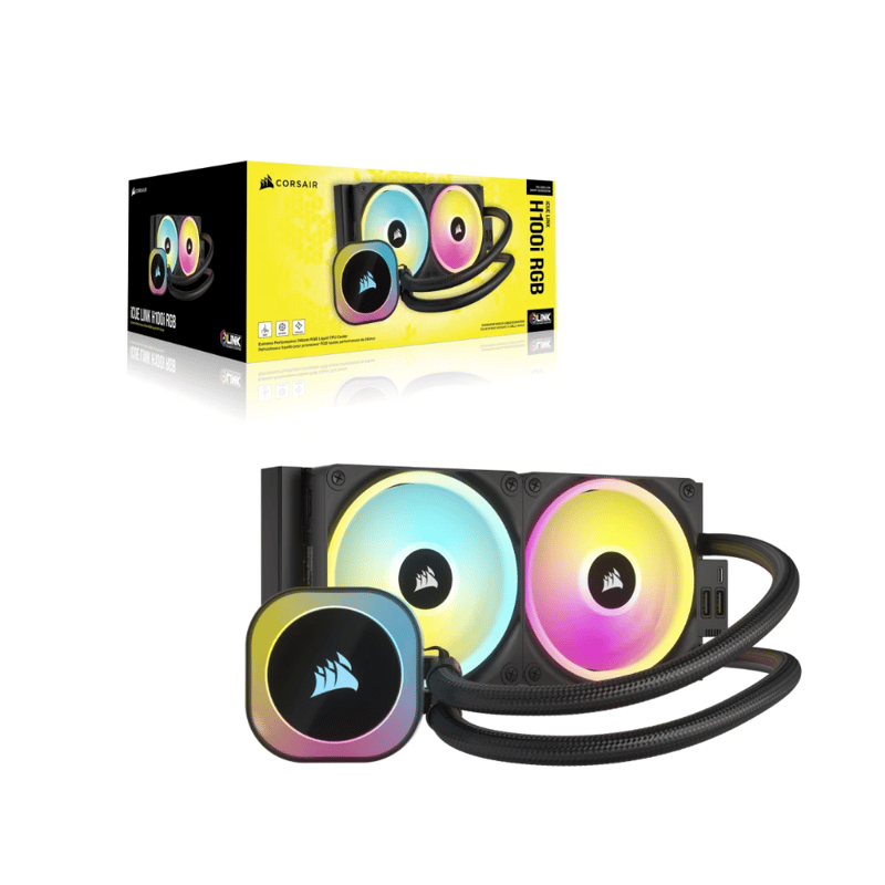 مبرد Corsair iCUE H100i 240mm سائل أسود - 3