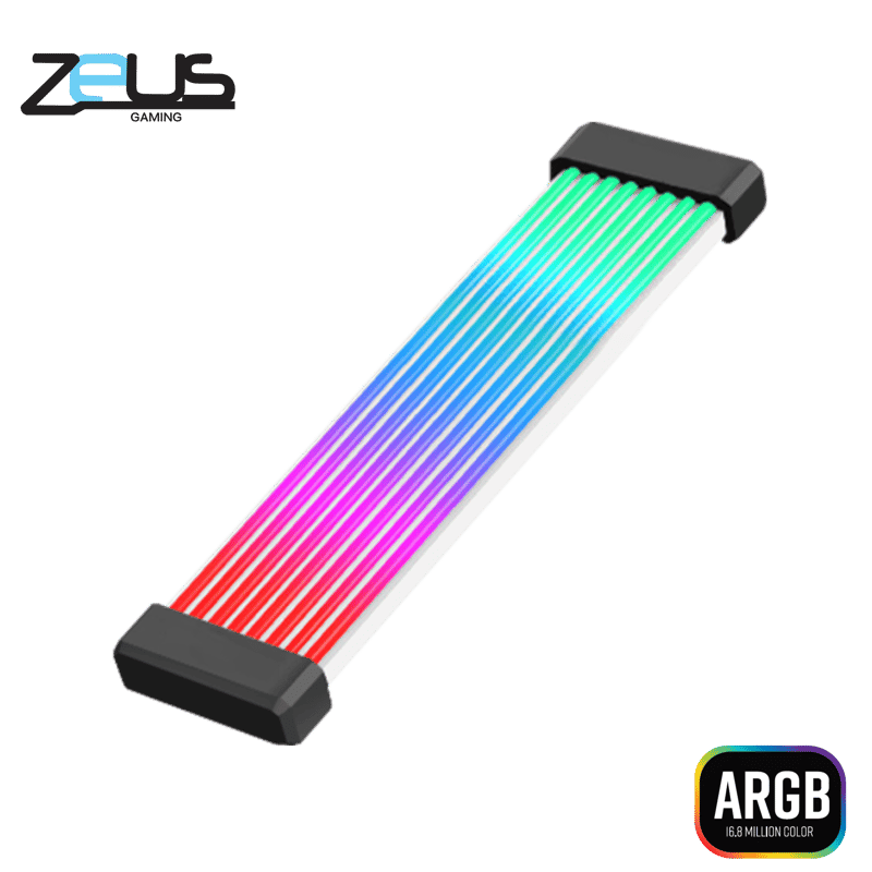 كيبل Zeus ZX-Series ARGB تمديد أسود - 1
