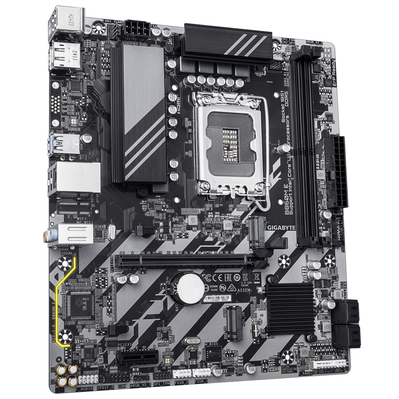 لوحة أم Gigabyte B860M E B860 Micro-ATX LGA1851 DDR5 - 5