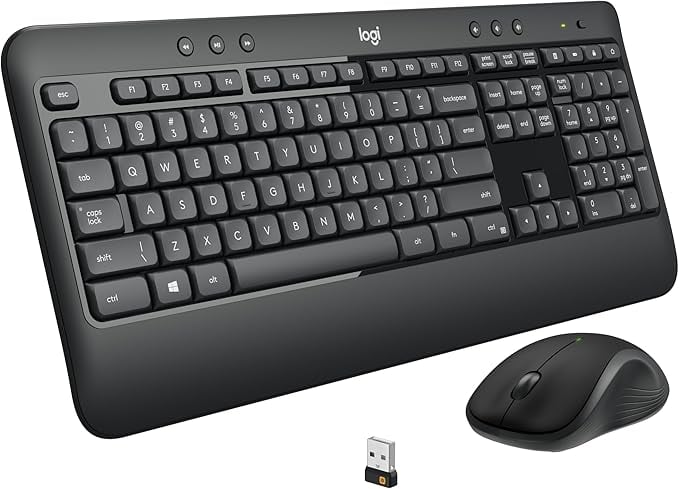 كيبورد Logitech MK540 Full-Size لاسلكي أسود - 7