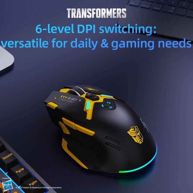 ماوس Transformers TF-GM01 1600 DPI Dual-Mode RGB أسود - 3