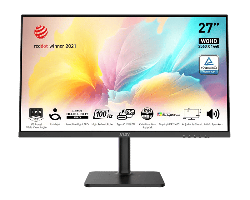 شاشة MSI Modern MD272QXP 27″ 2560x1440 100Hz IPS - 1