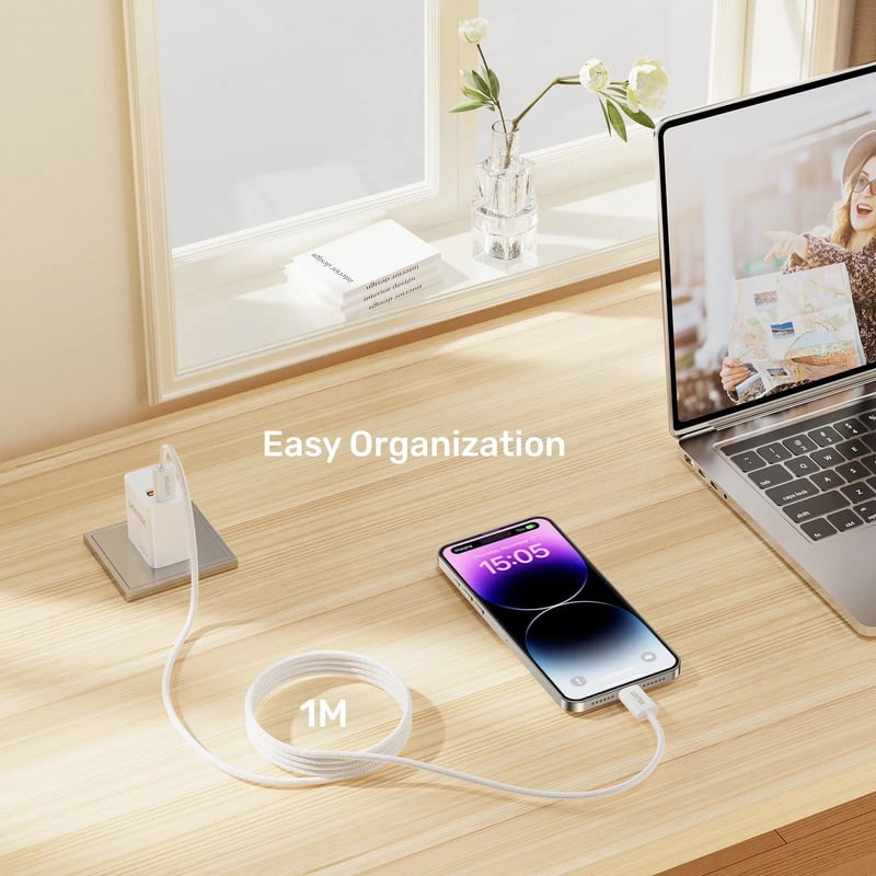 كيبل Unitek C14141A USB-C إلى USB-C 100W Magnetic 1m - 14