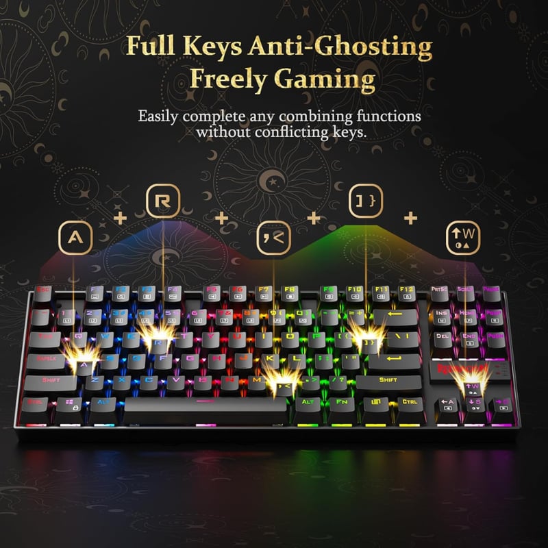 كيبورد Redragon Kumara K552 TKL ميكانيكي RGB سلكي - 7