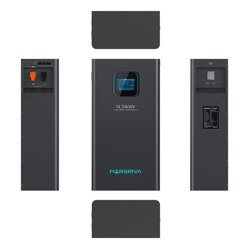 Marsriva 14.33kWh 48V Ultra-Capacity LiFePO4 Battery MR-LFP48-280 - 6