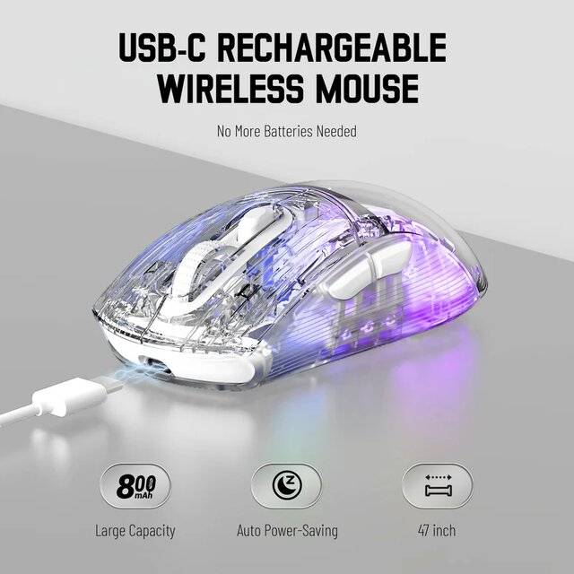 Attack Shark X2 Wireless Gaming Mouse 16000 DPI White - 3