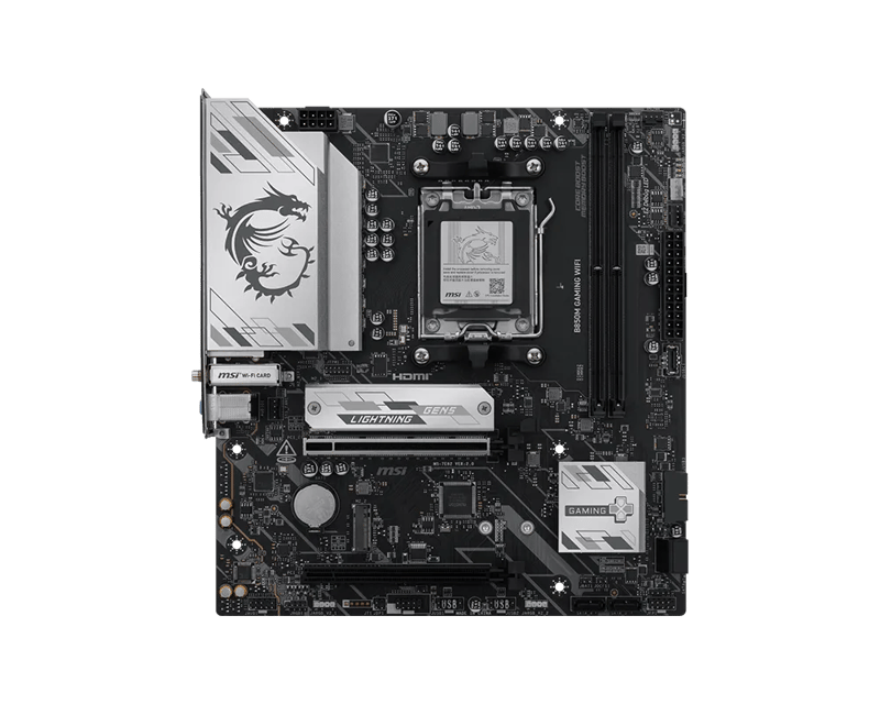 MSI B850M GAMING WIFI AMD AM5 DDR5 Micro-ATX Motherboard - 3
