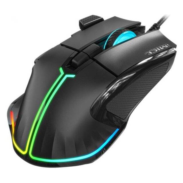 ماوس iMice T50 سلكي أسود 12800 DPI RGB - 2