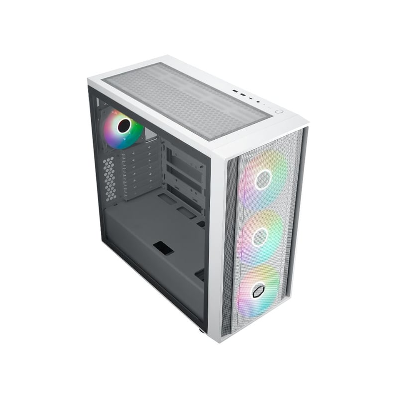 Cooler Master MasterBox 600 Mid-Tower ATX Case White Tempered Glass - 3