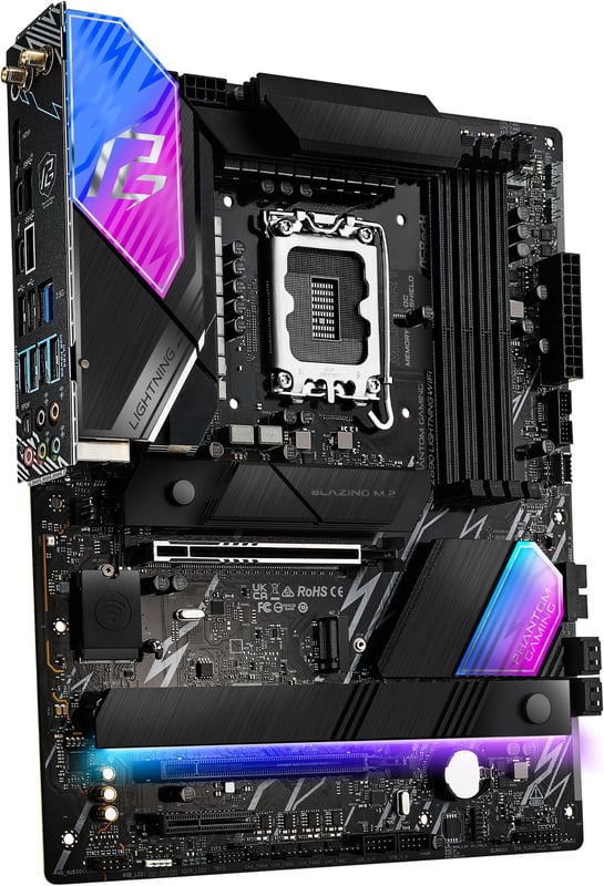 مذربورد أزروك Z890 Lightning WiFi لمعالجات LGA 1851 مقاس ATX مع DDR5 و PCIe 5.0 و Thunderbolt 4 - 6