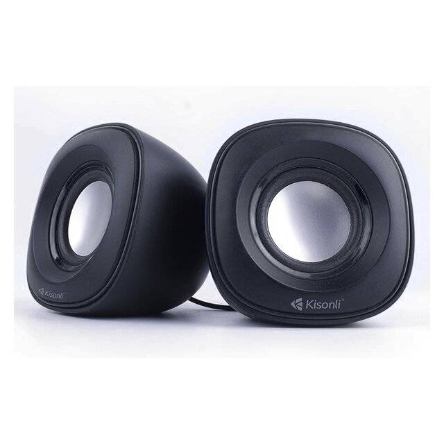 Kisonli V350 Mini Speakers Black USB Wired - 4
