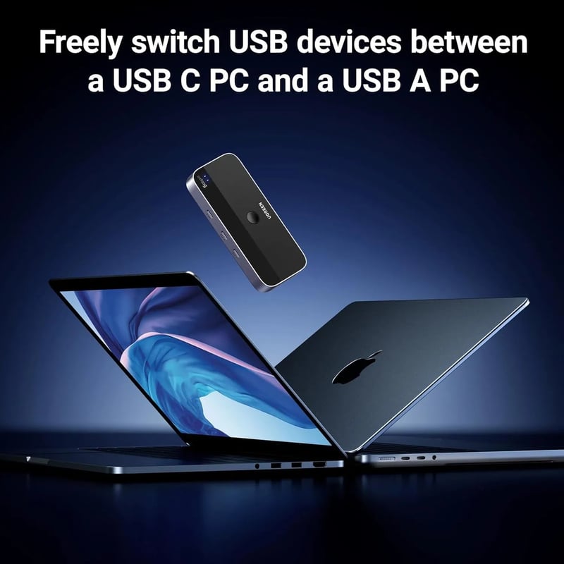محول Ugreen 25098 2-in 4-out USB 3.0 USB-C أسود - 4