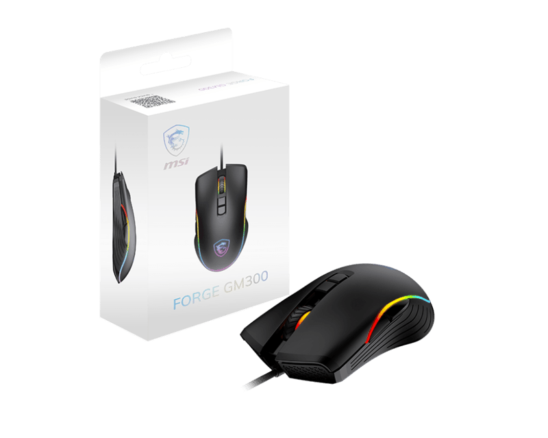 ماوس MSI Forge GM300 7200 DPI RGB USB أسود - 6