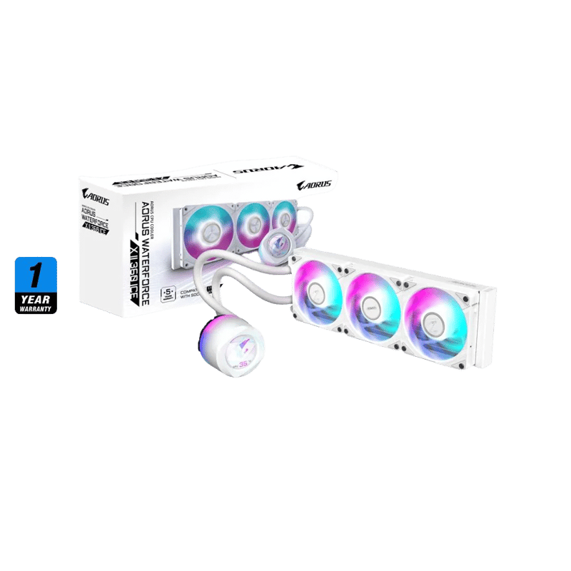 Gigabyte AORUS WATERFORCE X II 360 ICE AIO Liquid Cooler White - 7
