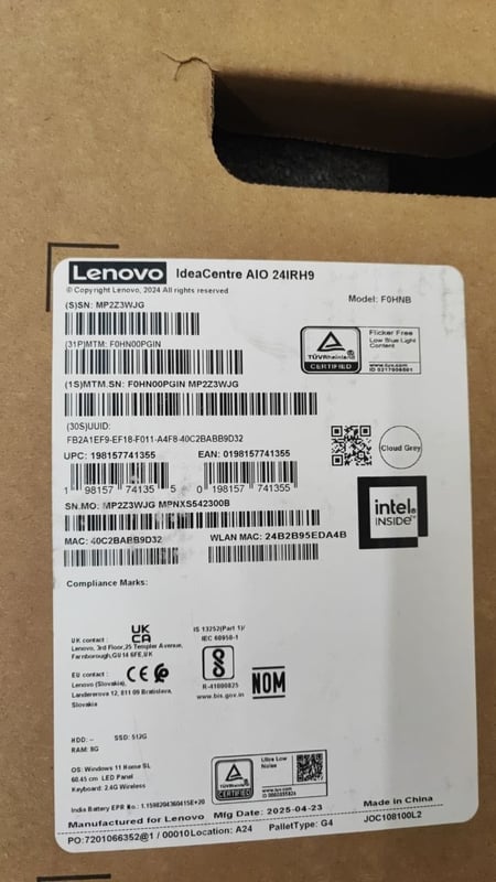 كومبيوتر Lenovo IdeaCentre i3-1315U 8GB/512GB SSD Intel UHD Graphics أبيض - 7