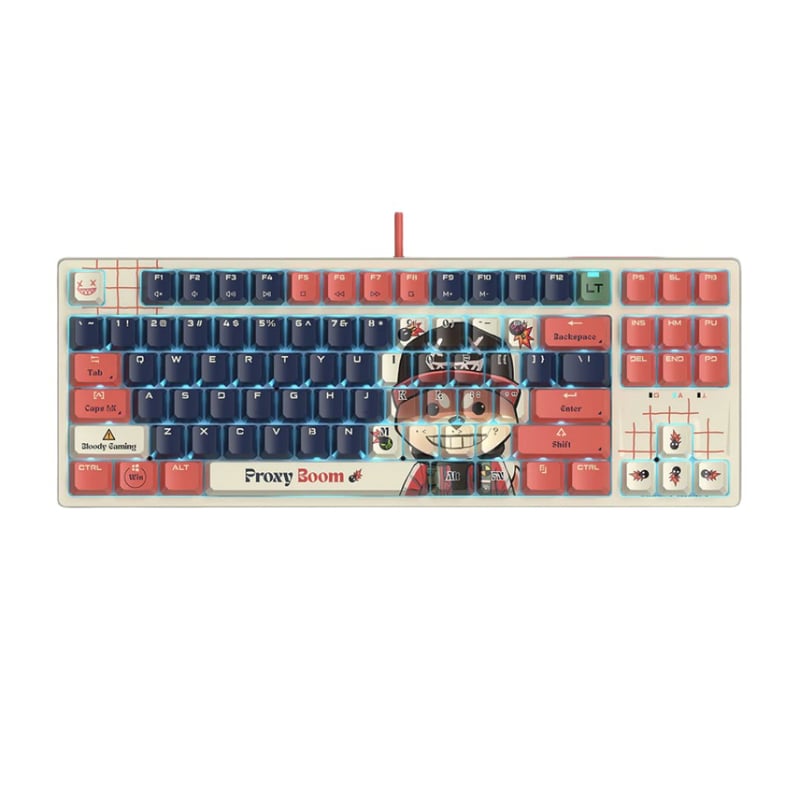 Bloody x Savage Impact AT87 Alpha Optical Switch Performance Keyboard - Adjustable Actuation Point, Gaming PBT Keycaps, Stealth Quiet Typing, TKL - Proxy Boom - 14