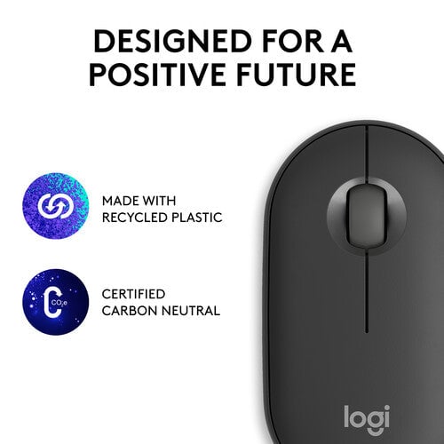 ماوس Logitech Pebble Mouse 2 M350s 4000 DPI لاسلكي رمادي - 18