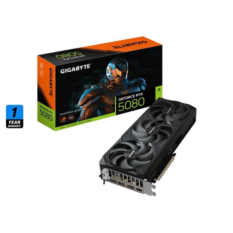 Gigabyte GeForce RTX 5080 16GB GDDR7 WINDFORCE OC SFF - 9
