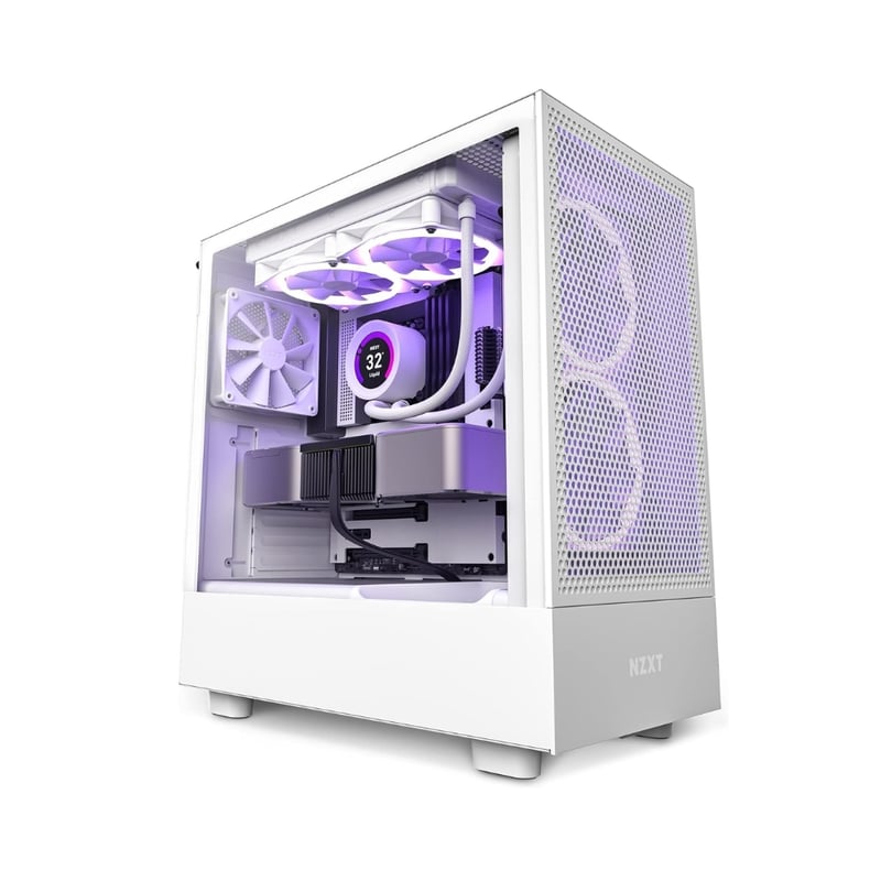 كيس NZXT H5 Flow Edition Mid-Tower ATX/EATX أبيض - 1