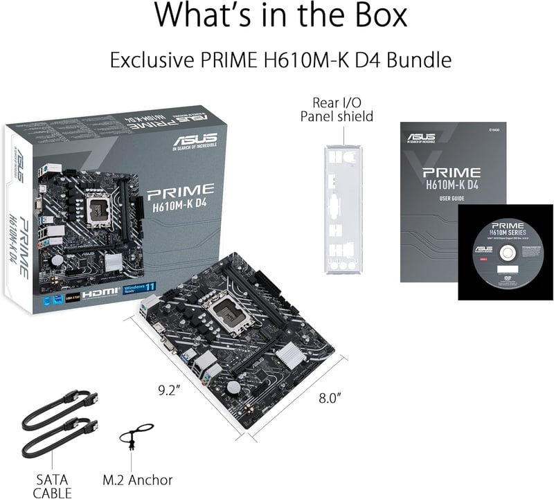 لوحة أم ASUS Prime H610 Micro-ATX LGA1700 DDR4 ARGB - 25