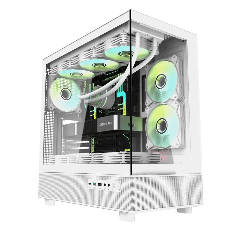 DarkFlash DPX90 Mid-Tower ATX Case White Tempered Glass - 5