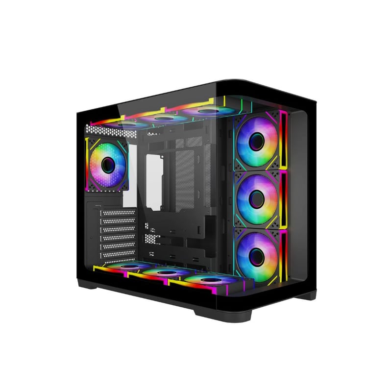 SAMA Neview 2851A Mid-Tower ATX Case Black Tempered Glass - 5