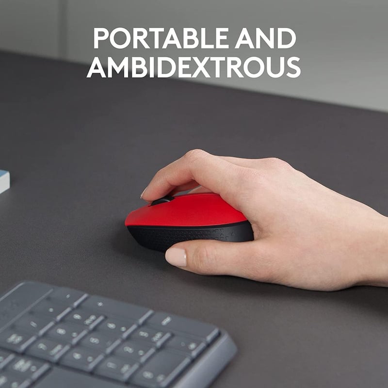 ماوس Logitech M171 1000 DPI لاسلكي وردي - 25