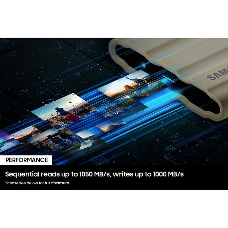 هارد خارجي Samsung T7 Shield 2TB USB 3.2 أزرق - 10