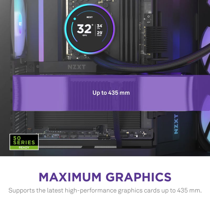 كيس NZXT H9 Flow Mid-Tower ATX أسود RGB - 7