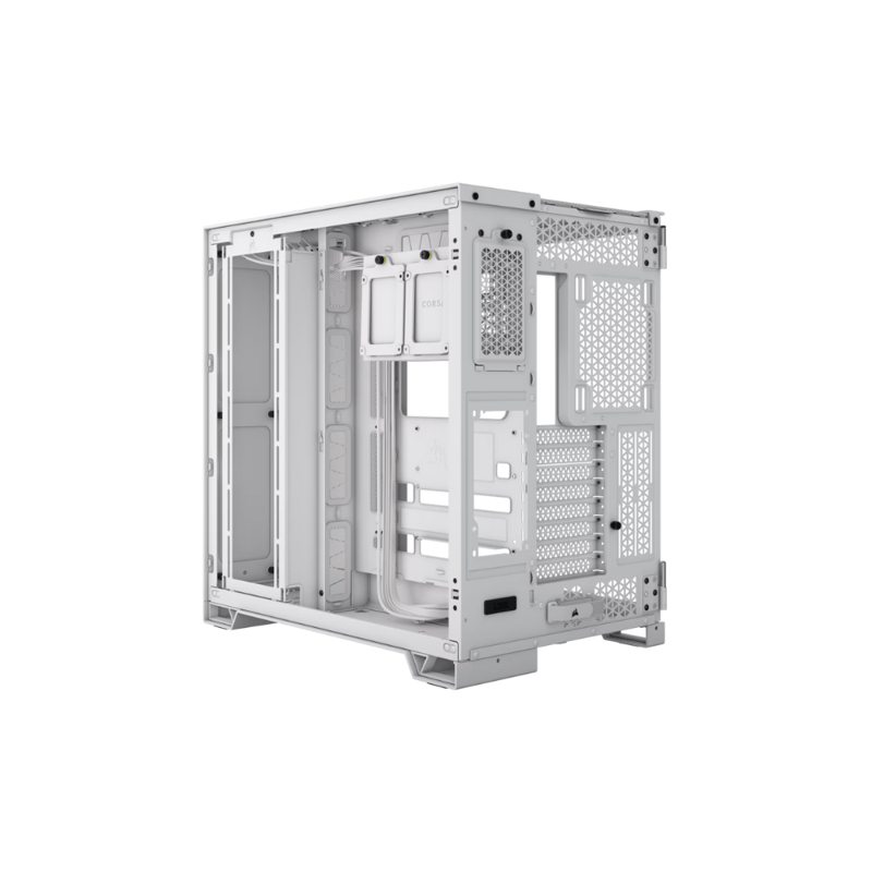 كيس Corsair 6500D Airflow Mid-Tower أبيض زجاج مقسى - 4