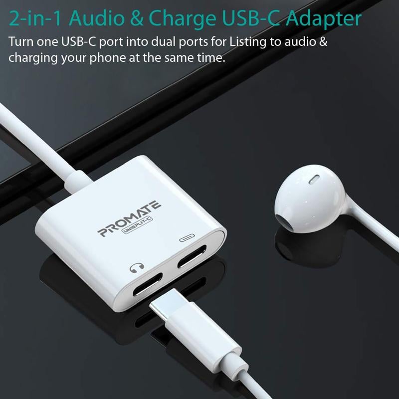 محول USB Promate 2-in-1 للصوت والشحن - 6