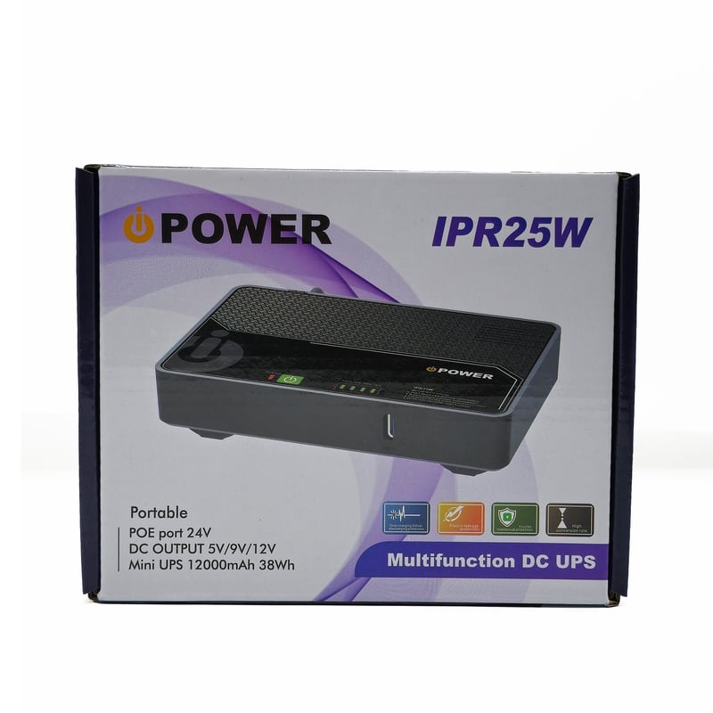 يو بي إس iPower IPR25W 25W 12000mAh مع مخرجات 5V/9V/12V ومنفذ Type-C - 5
