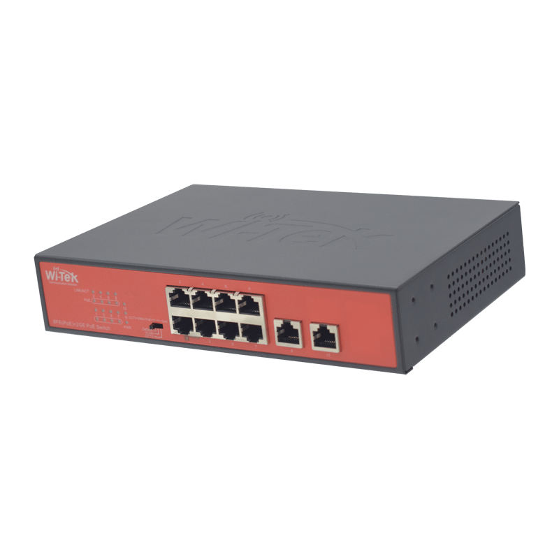 Wi-Tek WI-PS210G(V4) 8-Port PoE Switch with 2 Gigabit Uplinks 120W - 4