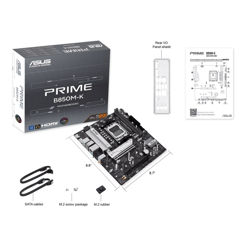 لوحة أم ASUS Prime B850M-K AM5 DDR5 Micro-ATX - 5