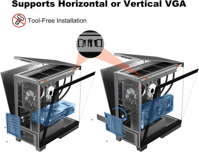 SAMA NEVIEW 4503 Mid-Tower ATX Case Dual Tempered Glass - 4