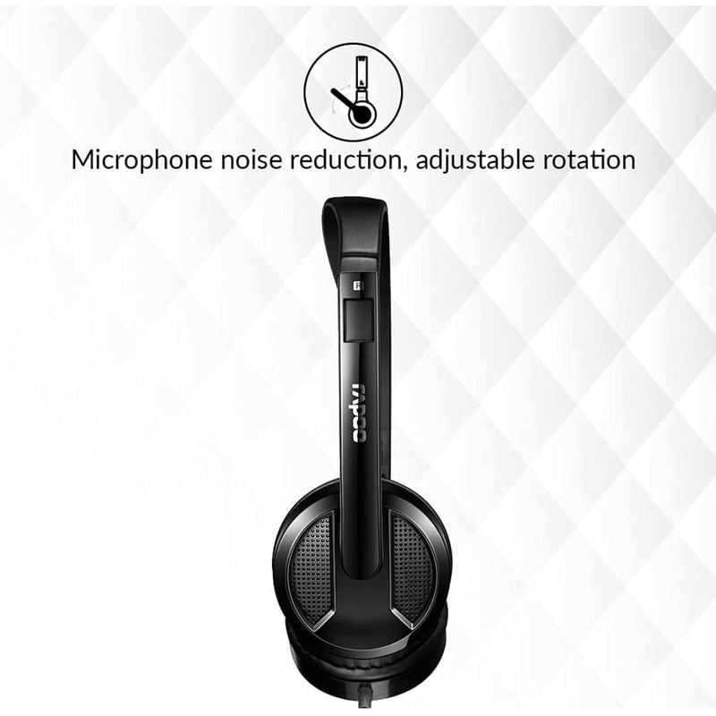 سماعات Rapoo H100 سلكية ستيريو 3.5mm مع ميكروفون أسود - 5