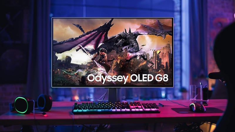 Samsung Odyssey OLED G8 32" 4K 240Hz QD-OLED Gaming Monitor - 24